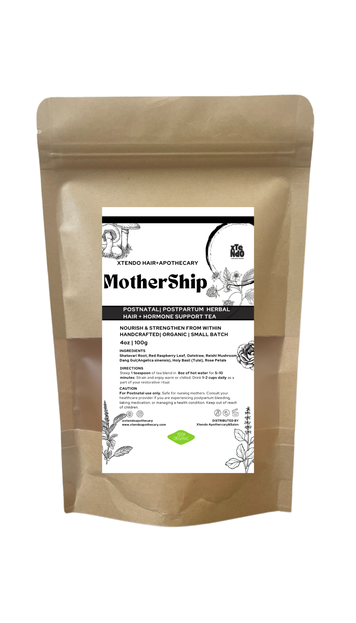 Mothership-Postnatal|Postpartum Herbal Hair+Hormone Support Tea